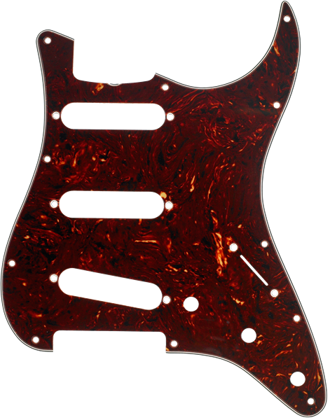 Fender Pickguard, Stratocaster S/S/S, (with Truss Rod Notch), 11-Hole Vintage Mount, Tortoise Shell, 4-Ply