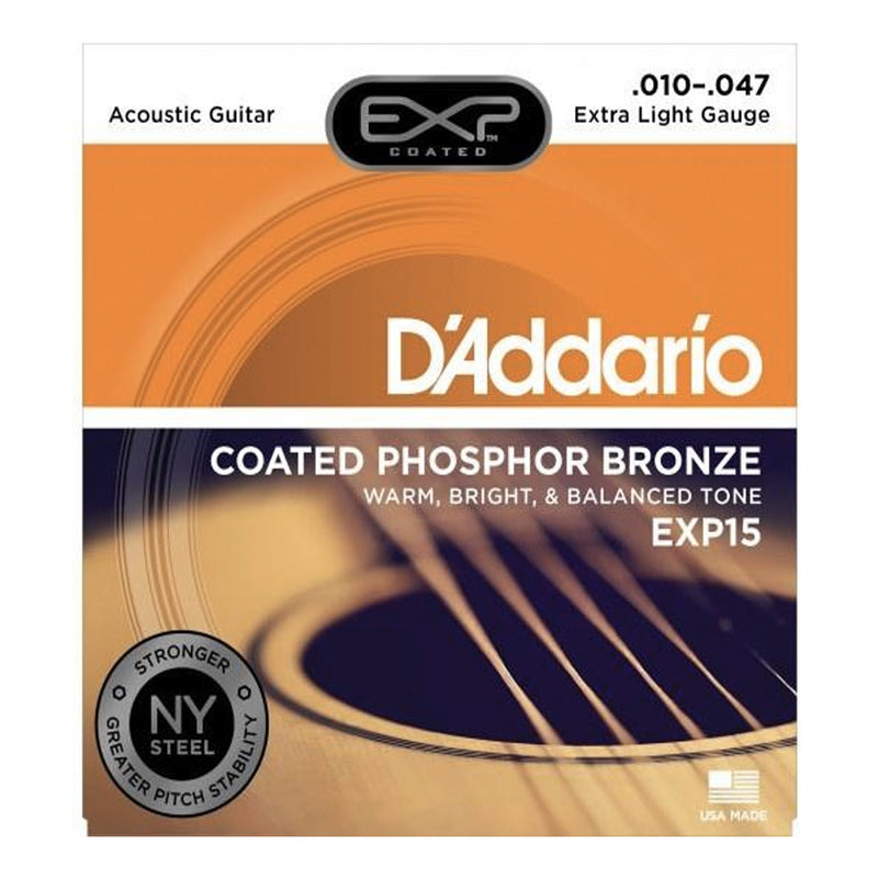 D'Addario EXP Phosphor Bronze Acoustic Guitar Strings