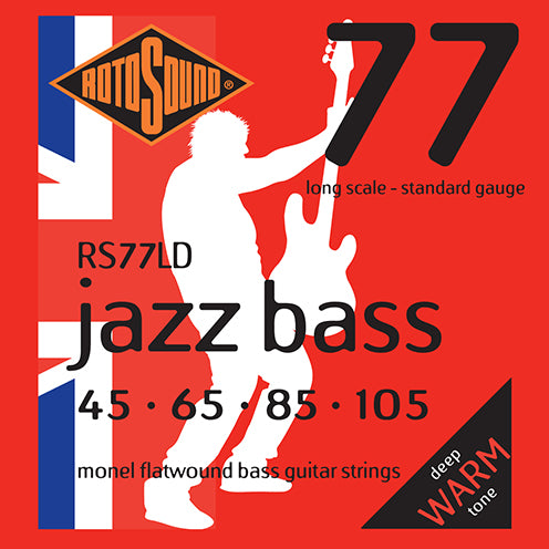 Rotosound 'Jazz Bass 77' Long Scale 45-105 Monel Flatwounds