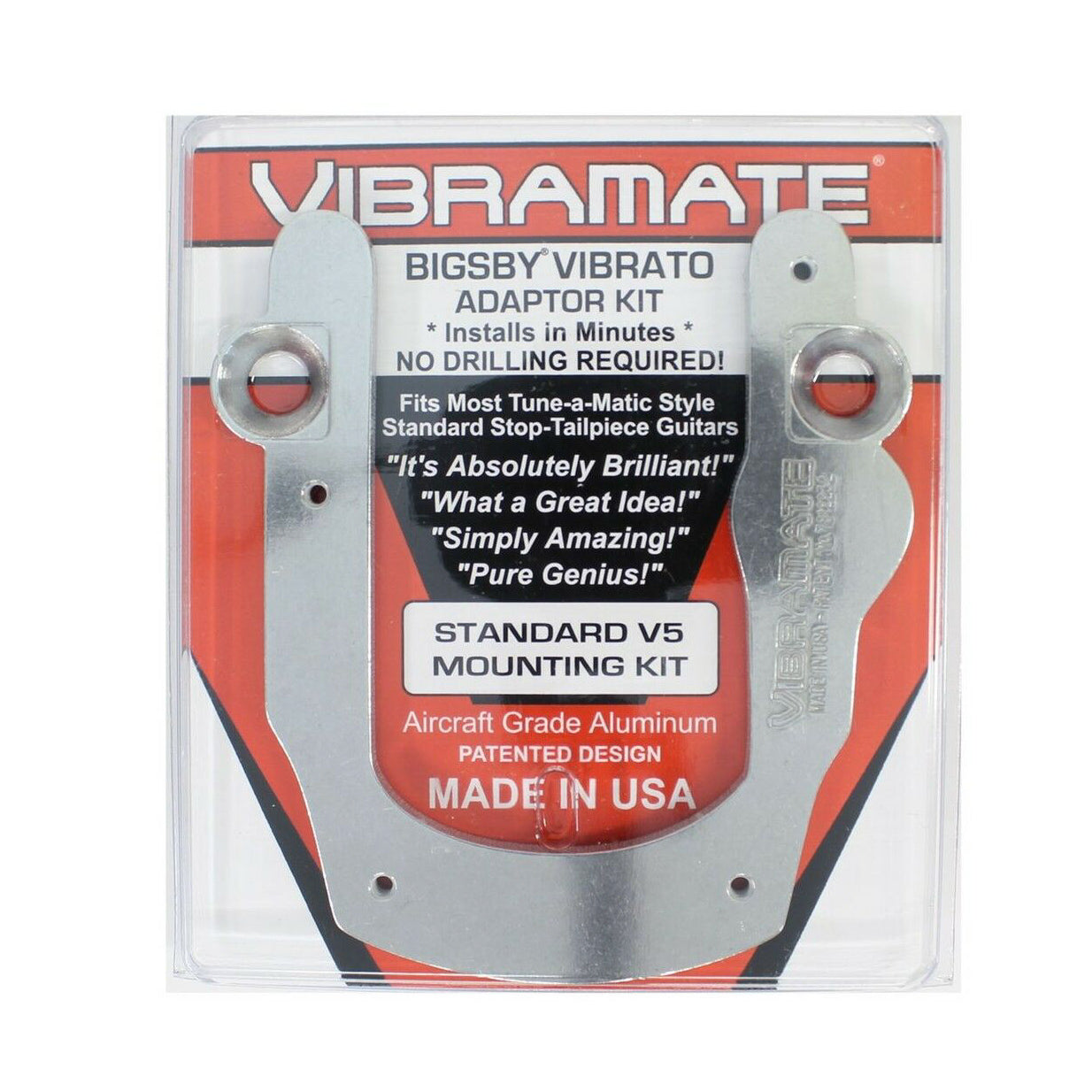 Vibramate V5 Adaptor for Bigsby B5 (Polished Aluminium)